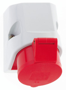 Picture of CEE wcd-doorvoer 4p  16A 400V 6h rood IP44 Bals QuickConnect