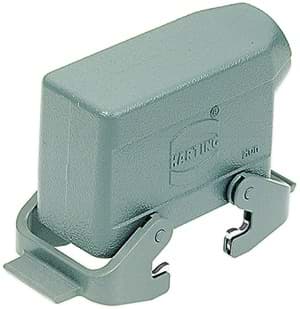Picture of Han 24B-2LOCK koppelhuis laag zij-invoer PG21 zonder rubber grijs