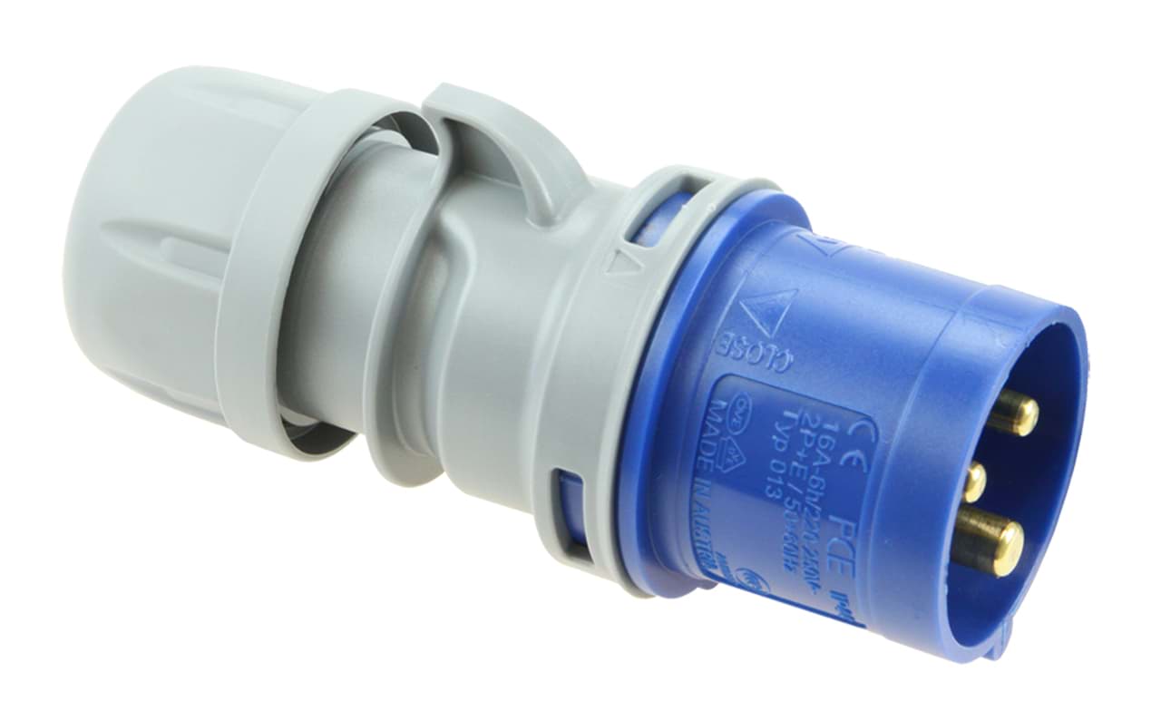 Bild von CEE steker 3p  16A 230V 6h blauw IP44 PCE TURBO
