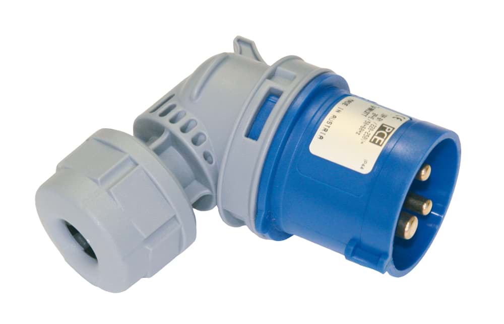 Bild von CEE steker 3p  16A 230V 6h blauw IP44 haaks PCE