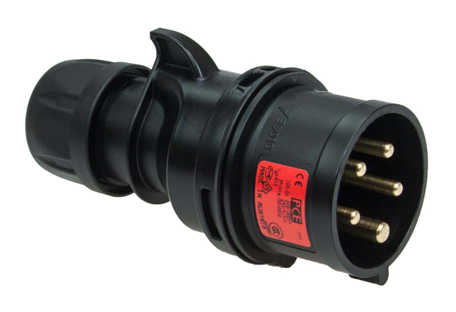 Bild von CEE steker 5p  16A 400V 6h zwart IP44 PCE