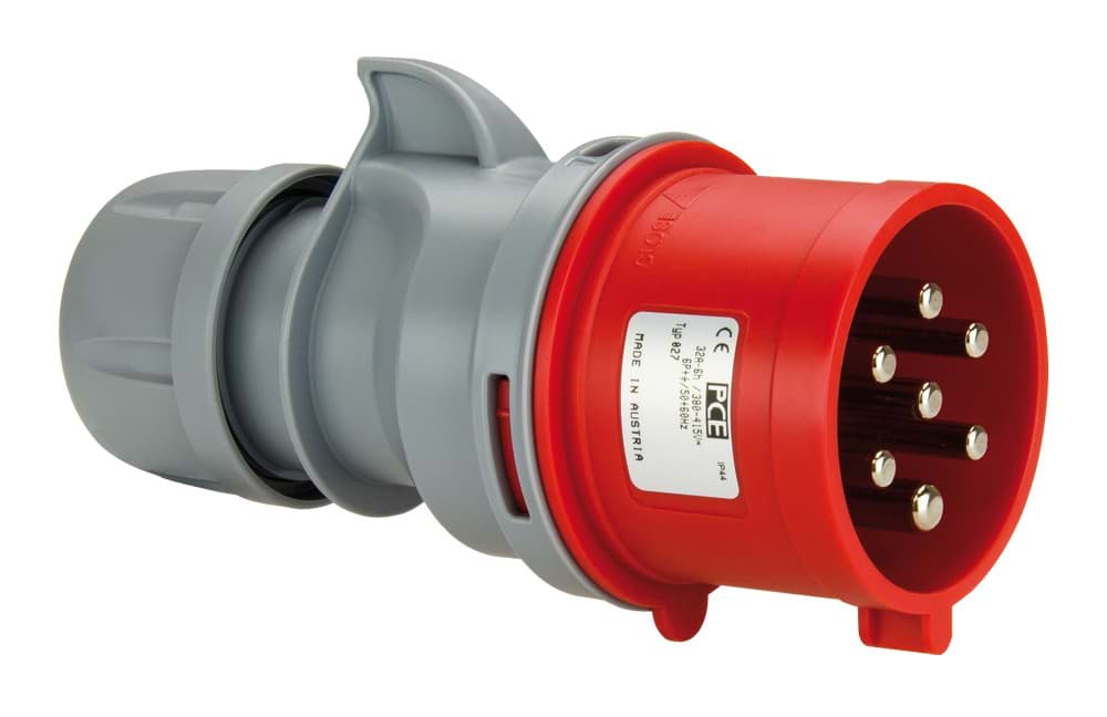 Bild von CEE steker 7p  16A 400V 6h rood IP44 PCE