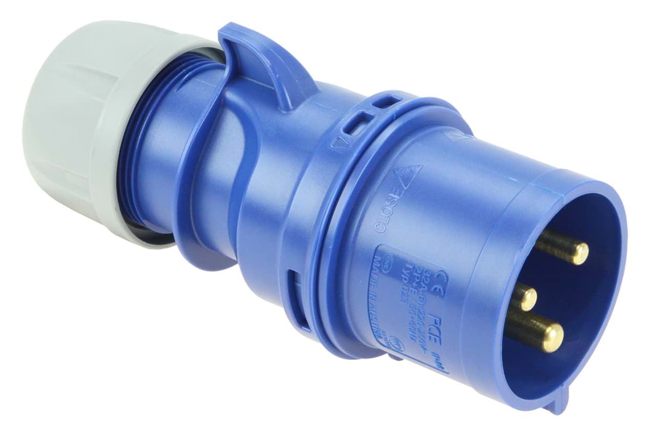Bild von CEE steker 3p  32A 230V 6h blauw IP44 PCE