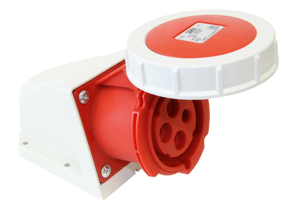 Picture of CEE wcd-opbouw 4p  32A 400V 3h rood IP67 M25 PCE