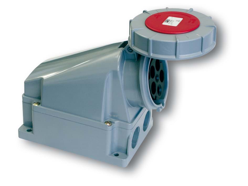 Bild von CEE wcd-opbouw 5p  63A 400V 6h rood IP67 M40(2xM32) PCE