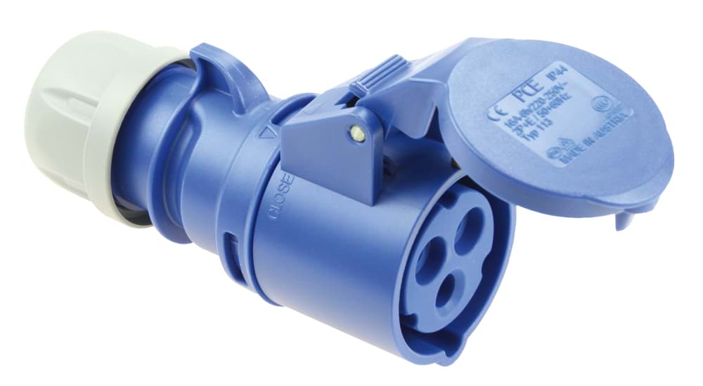 Picture of CEE koppeling 3p  16A 230V 6h blauw IP44 PCE