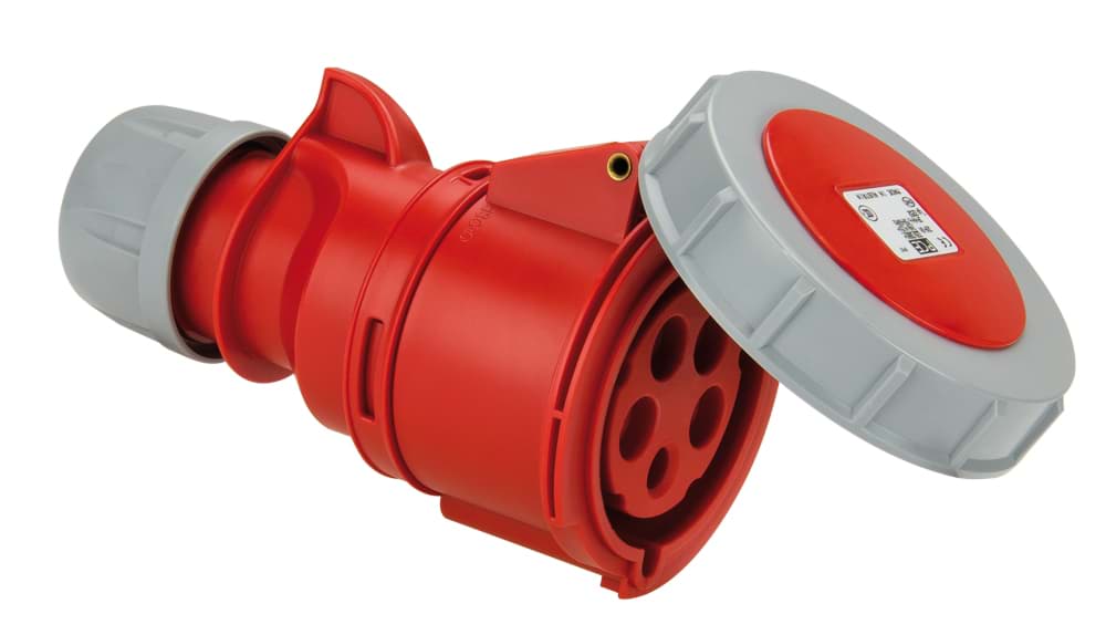 Picture of CEE koppeling 5p  32A 400V 6h rood IP67 PCE
