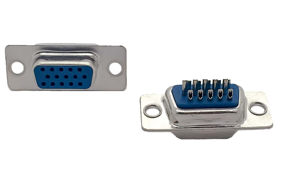 Picture of D-sub connector 15p HD female solder economic