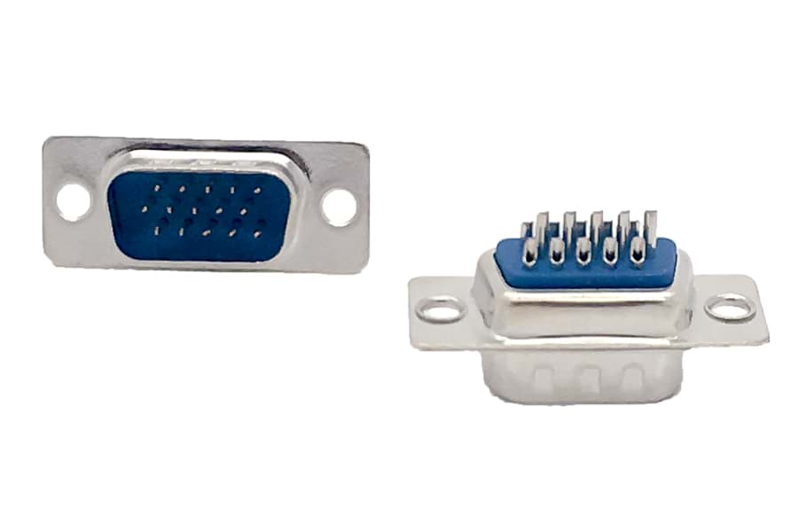 Picture of D-sub connector 15p HD male solder economic