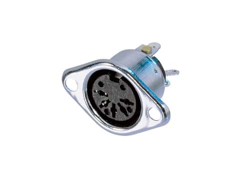 Picture of DIN 3p chassis zilver contacten