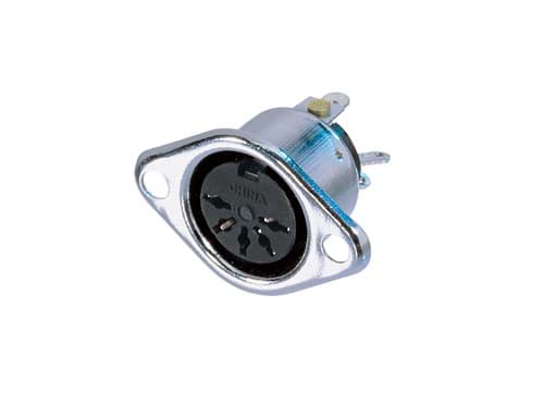 Picture of DIN 5p chassis zilver contacten