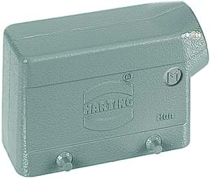 Picture of Han 16B-2LOCK kabelhuis laag zij-invoer PG21 grijs