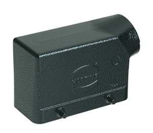 Picture of Han 16B-2LOCK kabelhuis laag zij-invoer PG21 zwart