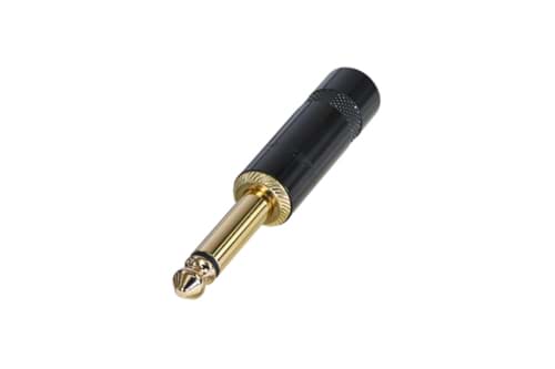 Bild von jack 6,3mm steker 2-polig zwart goud NYS