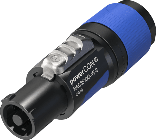 Afbeelding van powerCON 20A kabeldeel 2 pin + aarde bus blauw CBC kd 6-12mm BULK
