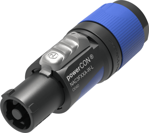 Afbeelding van powerCON 20A kabeldeel 2 pin + aarde bus blauw CBC 10-16mm BULK