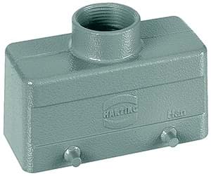 Picture of Han 16B-2LOCK kabelhuis laag top-invoer PG21 grijs