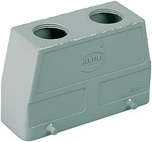 Picture of Han 16B-2LOCK kabelhuis hoog top-invoer 2xPG21 grijs