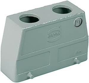 Picture of Han 16B-2LOCK kabelhuis hoog top-invoer 2xM25 grijs