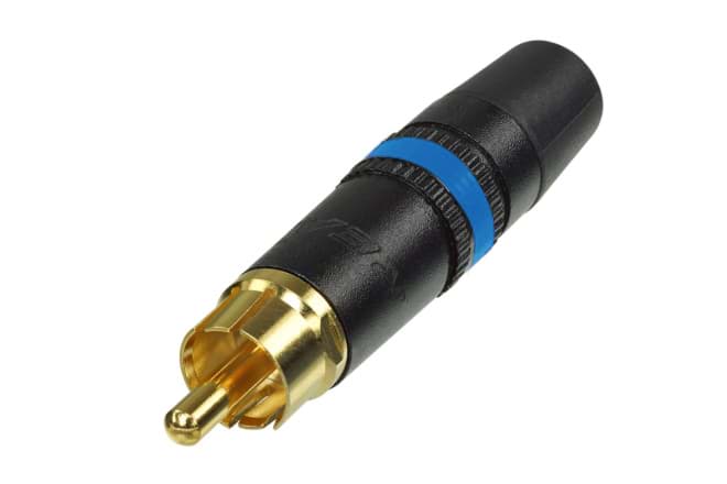 Bild von RCA steker goud/zwart/blauw NYS