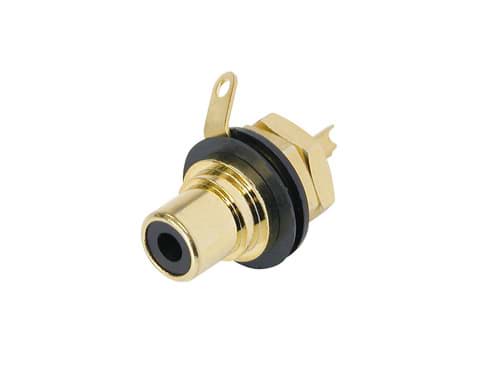 Picture of RCA chassis+isolatie goud/zwart