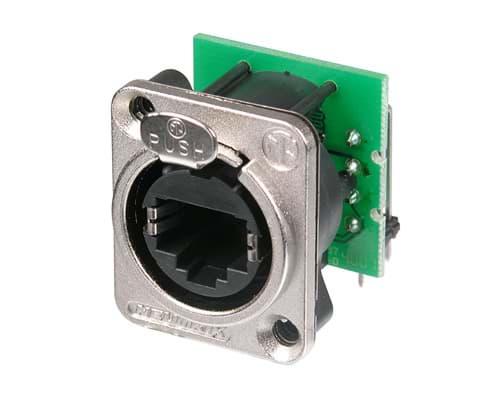Bild von etherCON cat5e chassis-D PCB-H nikkel