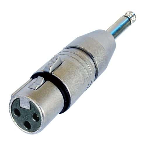 Picture of adapter XLR-3p-female <> Jackplug 6,3mm mono