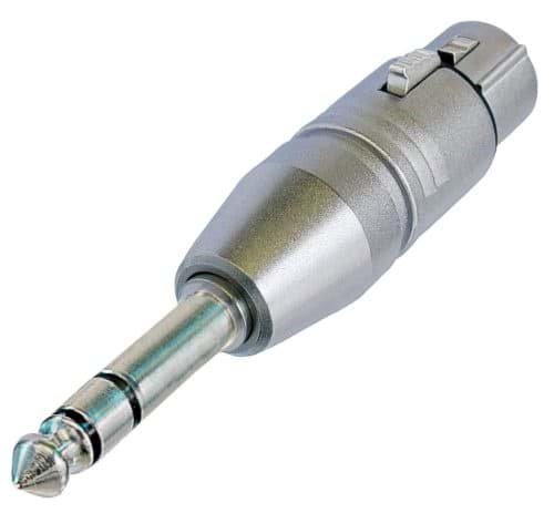 Picture of adapter XLR-3p-female <> Jackplug 6,3mm stereo