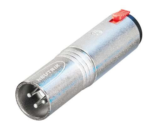 Picture of adapter XLR-3p-male <> Jack 6,3mm stereo locking