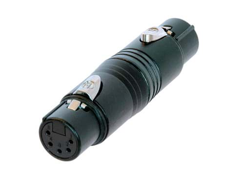 Picture of adapter XLR-5p-female <> XLR-5p-female zwart