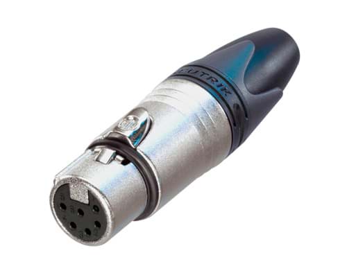Picture of XLR kabeldeel 6 pin bus nikkel behuizing zilvercontacten XX