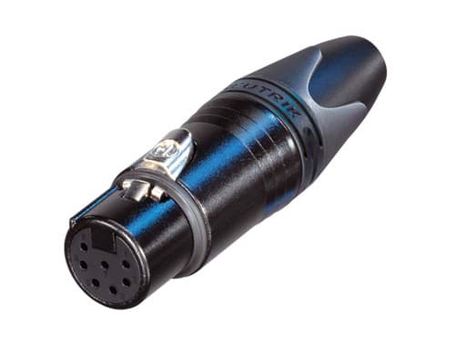Picture of XLR kabeldeel 7 pin bus zwarte behuizing goudcontacten XX