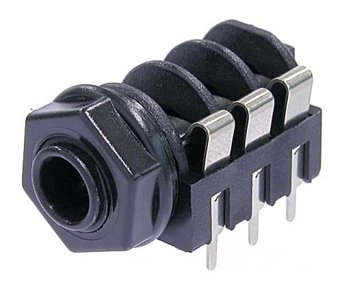 Bild von M-Line stereo jack switched full threaded nose and straight PCB