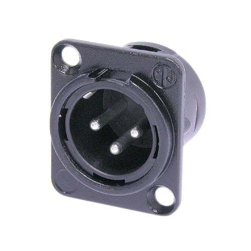 Bild von XLR chassis DL 3 pin pen zwarte behuizing zilvercontacten