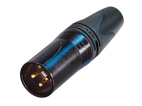 Afbeelding van XLR kabeldeel 3 pin pen zwarte behuizing Au contact d8-10mm BULK