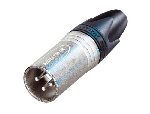 Picture of XLR kabeldeel 3 pin pen nikkel behuizing zilvercontacten krimp