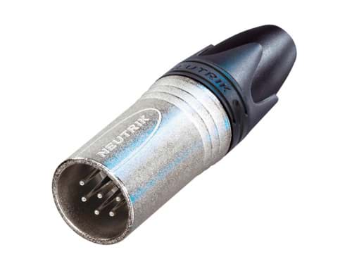 Picture of XLR kabeldeel 6 pin pen nikkel behuizing zilvercontacten XX
