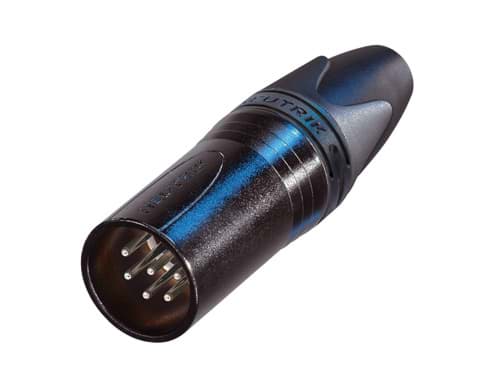 Picture of XLR kabeldeel 6 pin pen zwarte behuizing zilvercontacten XX