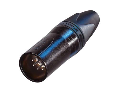 Picture of XLR kabeldeel 7 pin pen zwarte behuizing zilvercontacten XX
