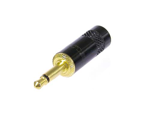Picture of jack 3,5mm steker 2-polig zwart goud