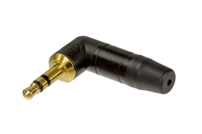 Picture of jack 3,5mm steker haaks 3-polig zwart goud