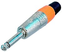 Afbeelding van jack 6,3mm profi steker 2-polig nikkel BULK