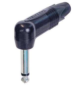 Picture of jack 6,3mm profi steker haaks 2-polig zwart nikkel