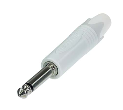 Picture of jack 6,3mm profi steker 2-polig wit nikkel