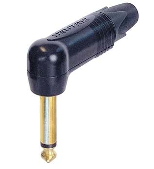 Picture of jack 6,3mm profi steker haaks 2-polig zwart goud
