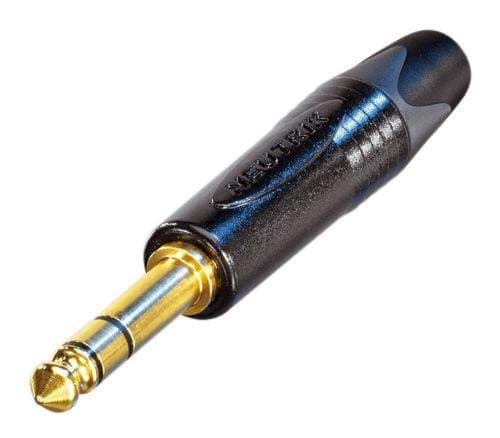 Picture of jack 6,3mm profi steker 3-polig zwart goud