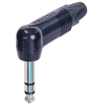 Picture of jack 6,3mm profi steker haaks 3-polig zwart nikkel