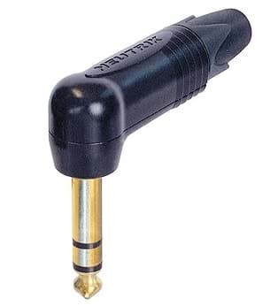 Picture of jack 6,3mm profi steker haaks 3-polig zwart goud