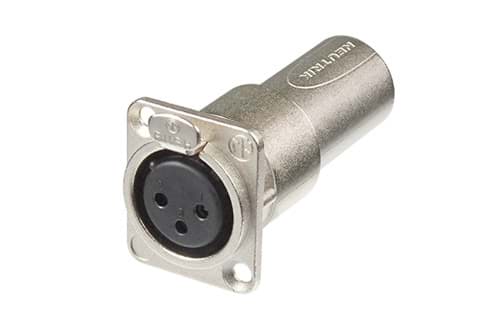 Picture of adapter XLR-3p-female in D-housing <> XLR-3p-male