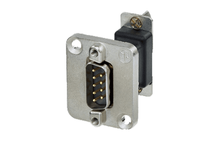 Bild von adapter D-sub  9p male <> female in D-housing nickel